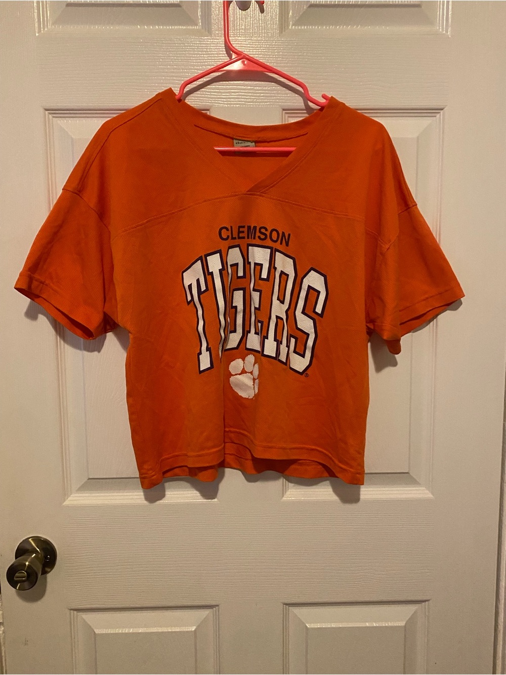 Tigers Orange womens Cropped T-Shirt